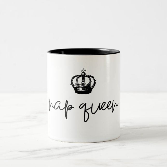 De Café Em Dois Tons Caneca da rainha da sesta (Centro)