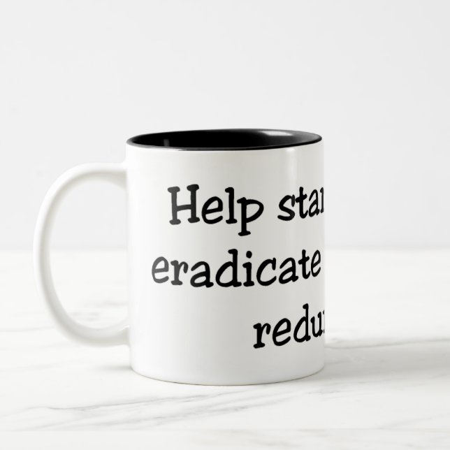 De Café Em Dois Tons Caneca da redundância (Esquerda)