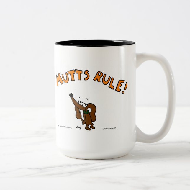 De Café Em Dois Tons Caneca da REGRA das VIRA-LATAS do Midge (Direita)
