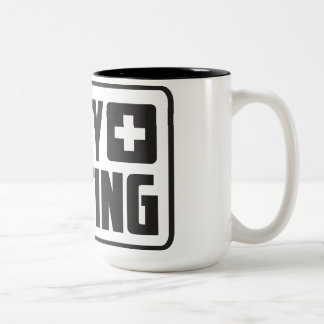 De Café Em Dois Tons caneca da reunião da segurança