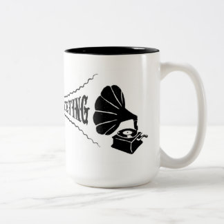 De Café Em Dois Tons caneca da reunião da segurança