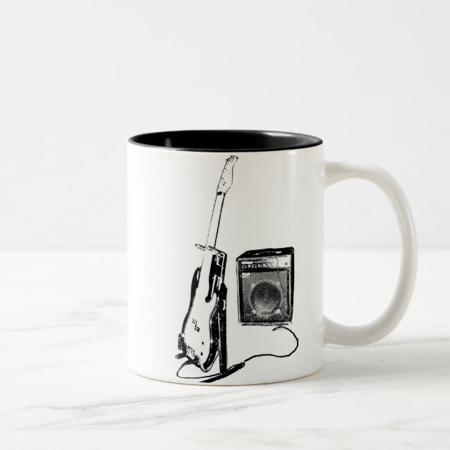 De Café Em Dois Tons Caneca da rocha - personalizada (Direita)