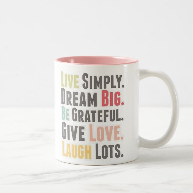 De Café Em Dois Tons caneca da sabedoria da vida (Direita)