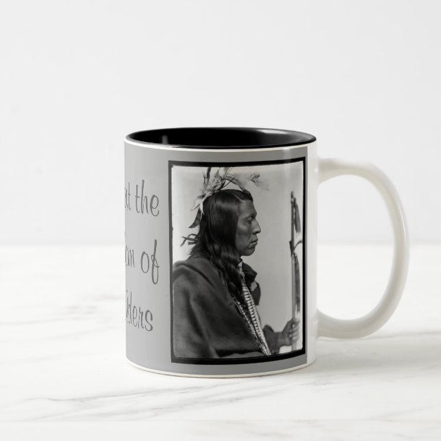De Café Em Dois Tons caneca da sabedoria do respeito (Direita)