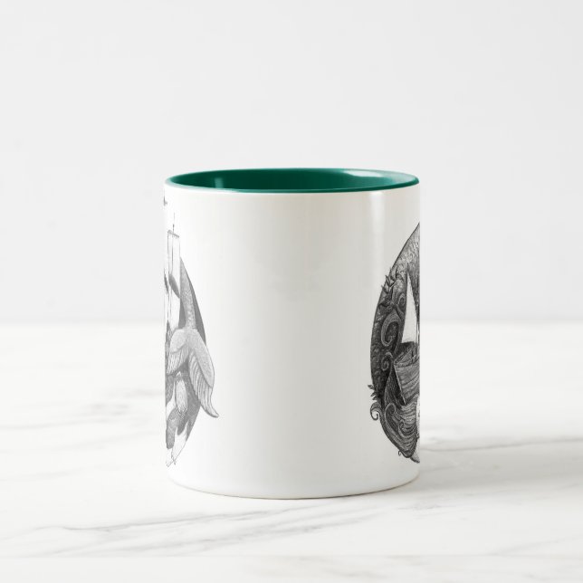De Café Em Dois Tons Caneca da sereia (Centro)