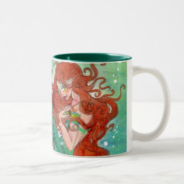 De Café Em Dois Tons CANECA da sereia da diva