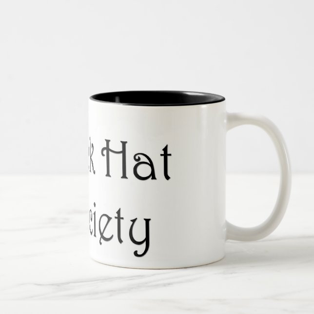 De Café Em Dois Tons Caneca da sociedade do chapéu negro (Direita)