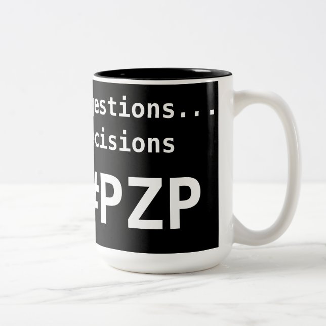 De Café Em Dois Tons Caneca da sugestão/decisões (Direita)