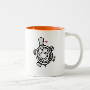 De Café Em Dois Tons Caneca da tartaruga