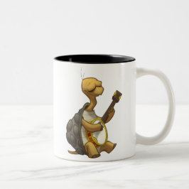 De Café Em Dois Tons Caneca da tartaruga do Banjo-Strummin'