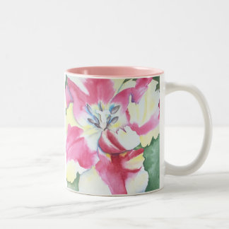 De Café Em Dois Tons Caneca da tulipa da aguarela