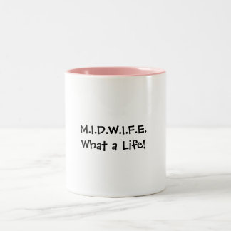 De Café Em Dois Tons Caneca da vida da parteira