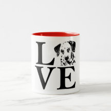 Caneca Dalmatian do amor