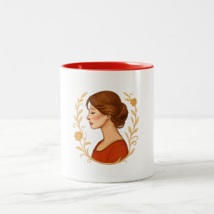 De Café Em Dois Tons Caneca - Dama