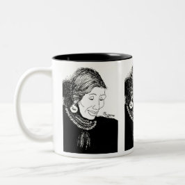 De Café Em Dois Tons Caneca Dama Indiana