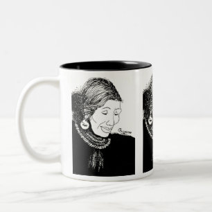 De Café Em Dois Tons Caneca Dama Indiana