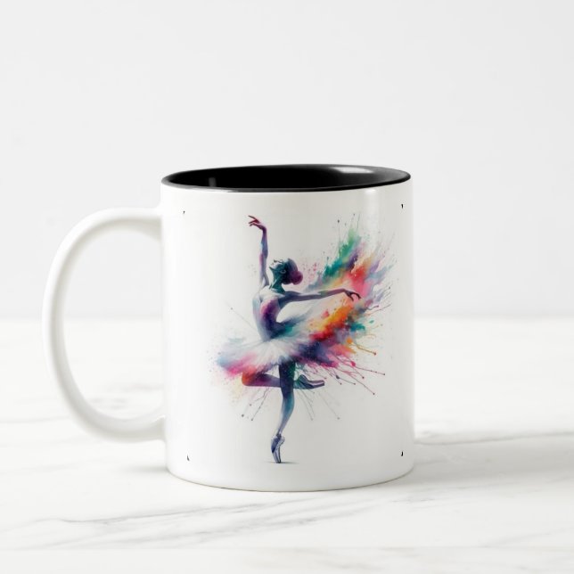 De Café Em Dois Tons Caneca Dançarina Bailarina (Esquerda)