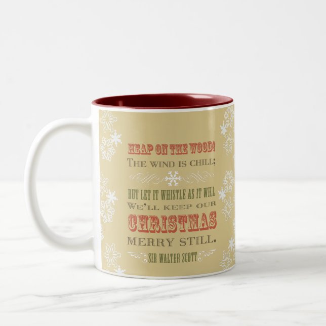 De Café Em Dois Tons Caneca das citações do Natal (Esquerda)