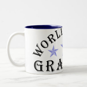 De Café Em Dois Tons Caneca das estrelas azuis do vovô dos mundos a