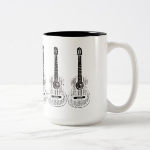De Café Em Dois Tons Caneca das guitarra 2013