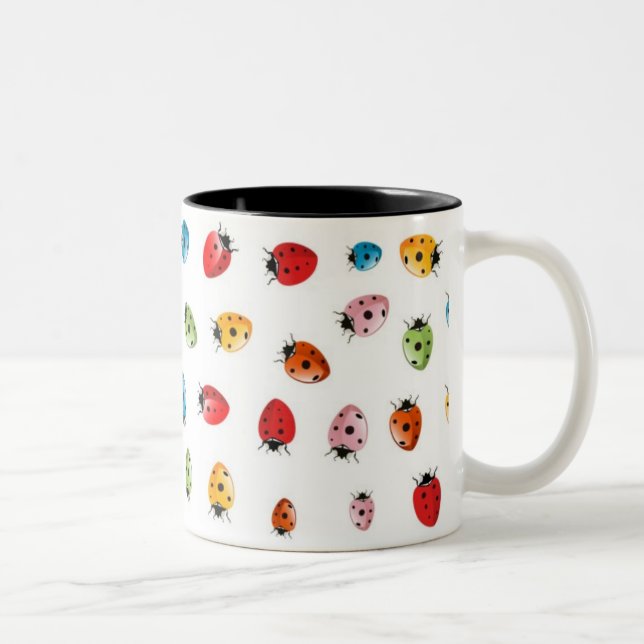 De Café Em Dois Tons Caneca das joaninha (Direita)