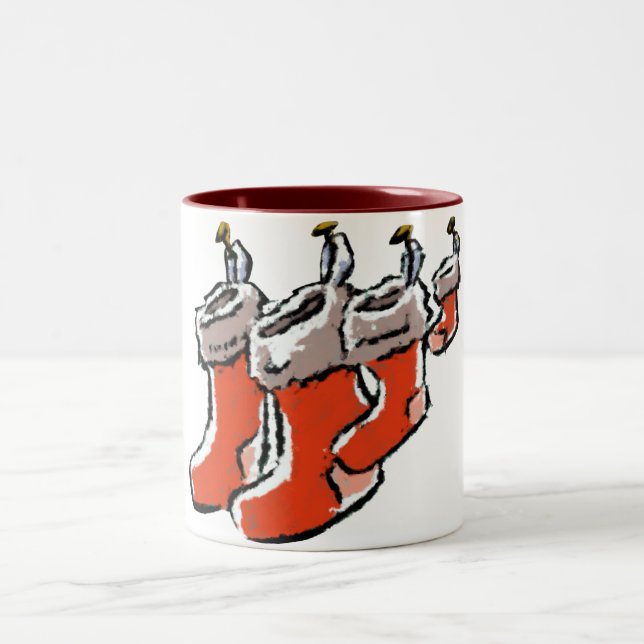 De Café Em Dois Tons Caneca das meias (Centro)