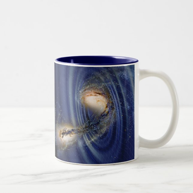 De Café Em Dois Tons Caneca das ondas gravitacionais (Direita)