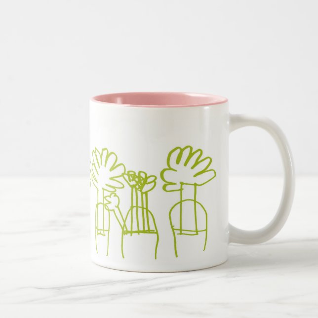 De Café Em Dois Tons Caneca das plantas (Direita)