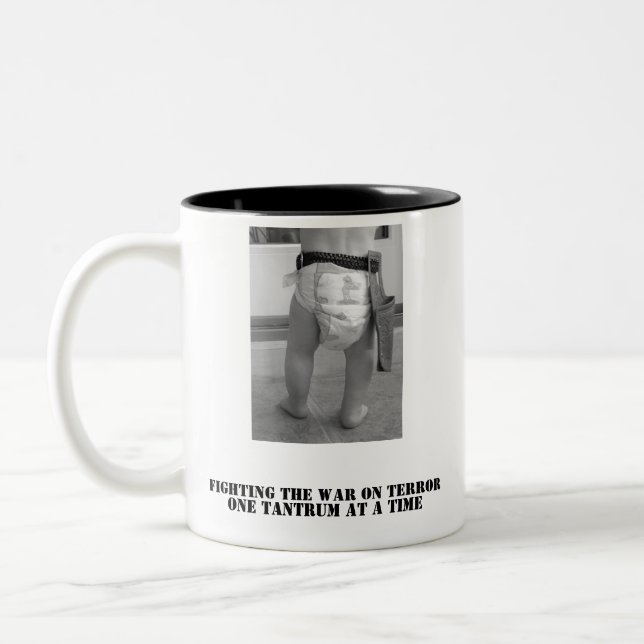 De Café Em Dois Tons caneca das trincheiras (Esquerda)