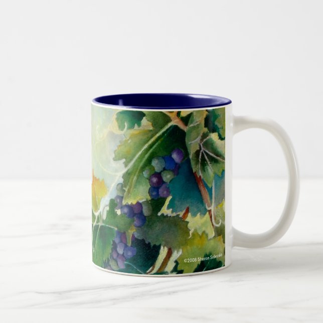 De Café Em Dois Tons Caneca das vinhas (Direita)