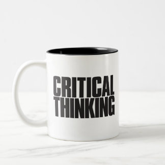 De Café Em Dois Tons Caneca "de pensamento" crítica