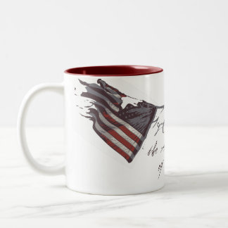 De Café Em Dois Tons Caneca definida liberdade da bandeira