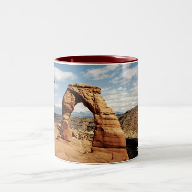 De Café Em Dois Tons Caneca delicada do arco (Centro)