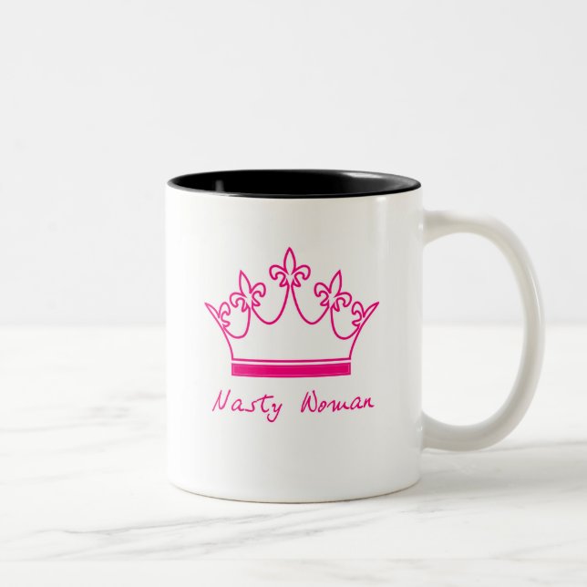 De Café Em Dois Tons Caneca desagradável da mulher (Direita)