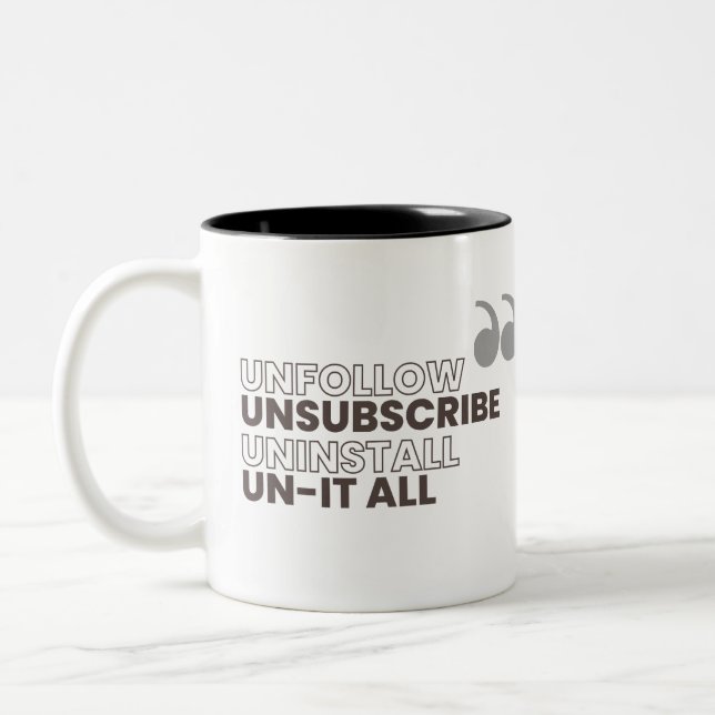 De Café Em Dois Tons Caneca Desfazer Tudo (Esquerda)