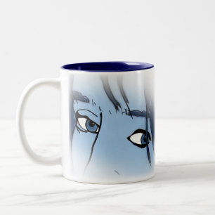 De Café Em Dois Tons Caneca - detalhe da rainha do assassino