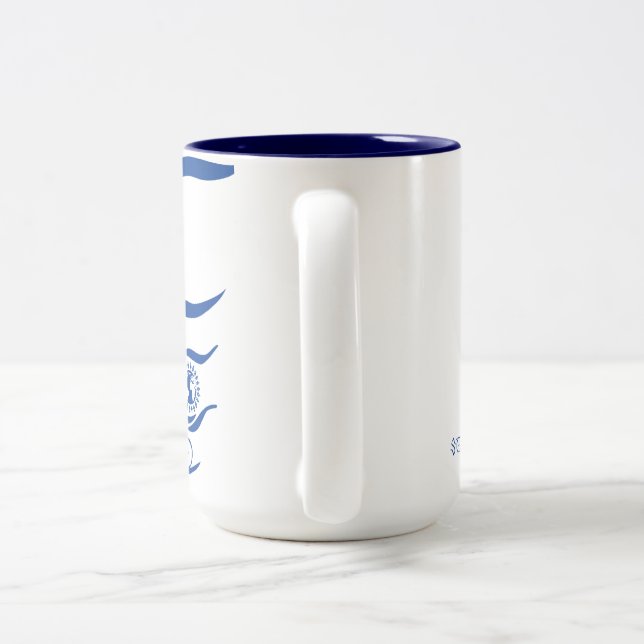 De Café Em Dois Tons Caneca diária do estúdio da conexão (Alça)