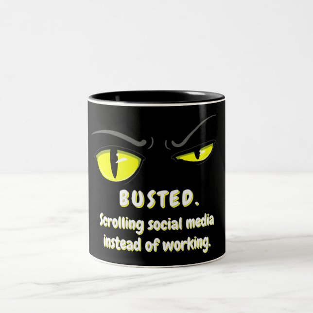 De Café Em Dois Tons Caneca Divertida Bad Boogie - Flagrado. sinal (Centro)