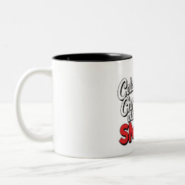 De Café Em Dois Tons Caneca Divertida para Celebrar o Natal com um Sorr