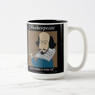 De Café Em Dois Tons Caneca Divertida - Shakespeare A Megera Domada