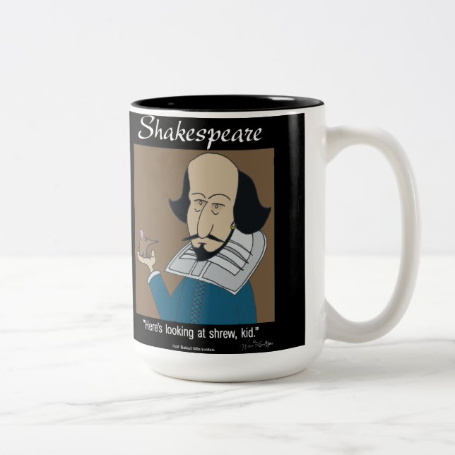 De Café Em Dois Tons Caneca Divertida - Shakespeare A Megera Domada (Direita)