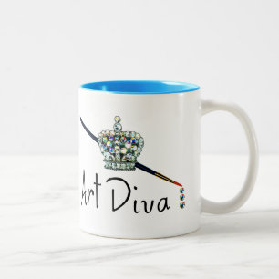 De Café Em Dois Tons Caneca "Divina da Arte"