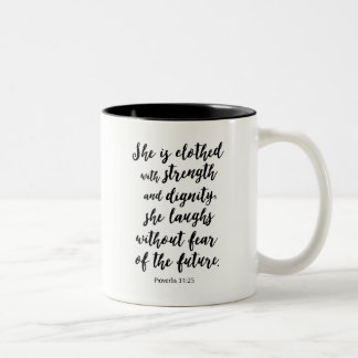 De Café Em Dois Tons Caneca do 31:25 dos provérbio