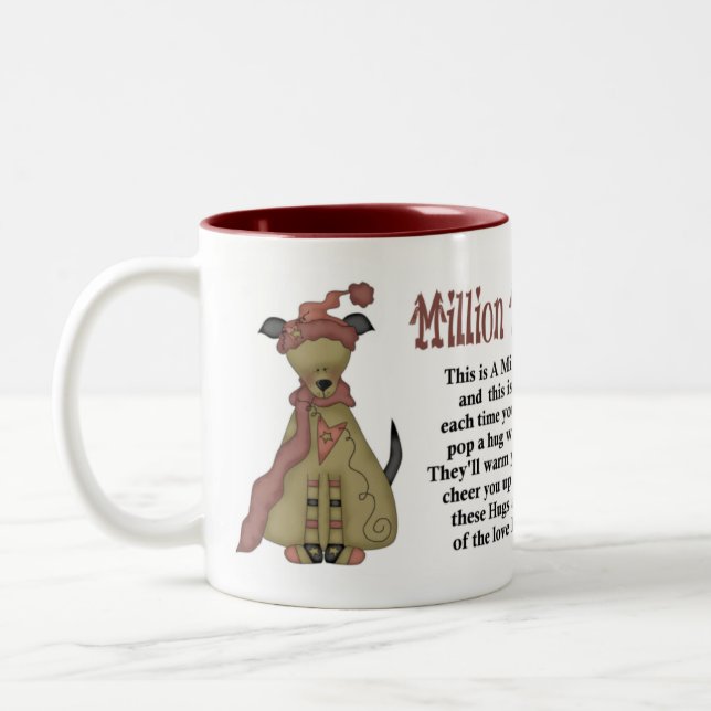 De Café Em Dois Tons Caneca do abraço (Esquerda)