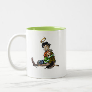 De Café Em Dois Tons Caneca do abraço