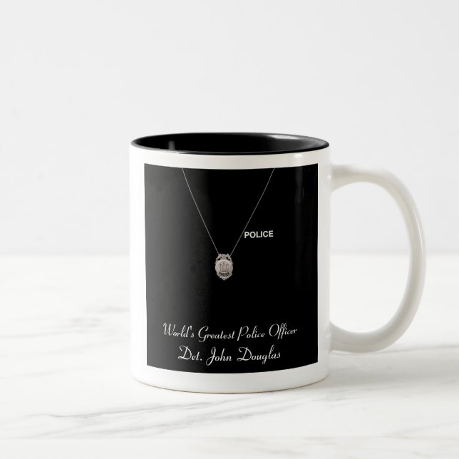 De Café Em Dois Tons Caneca do agente da polícia (Direita)