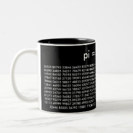 De Café Em Dois Tons caneca do amor da matemática dos dígitos do pi