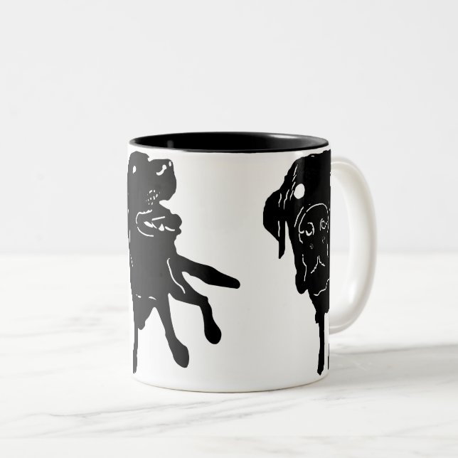 De Café Em Dois Tons Caneca do amor do laboratório (Frente Esquerda)