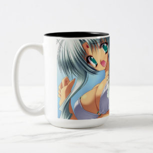 De Café Em Dois Tons Caneca do Anime