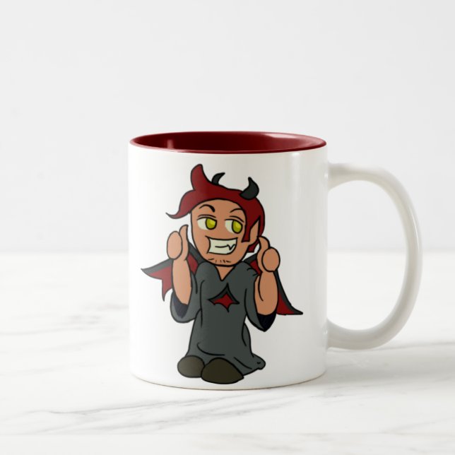 De Café Em Dois Tons Caneca do anjo/diabo do ombro (Direita)